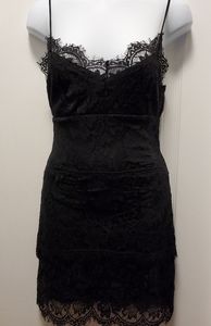 Topshop Petite Black Eyelash Mini Slip Dress